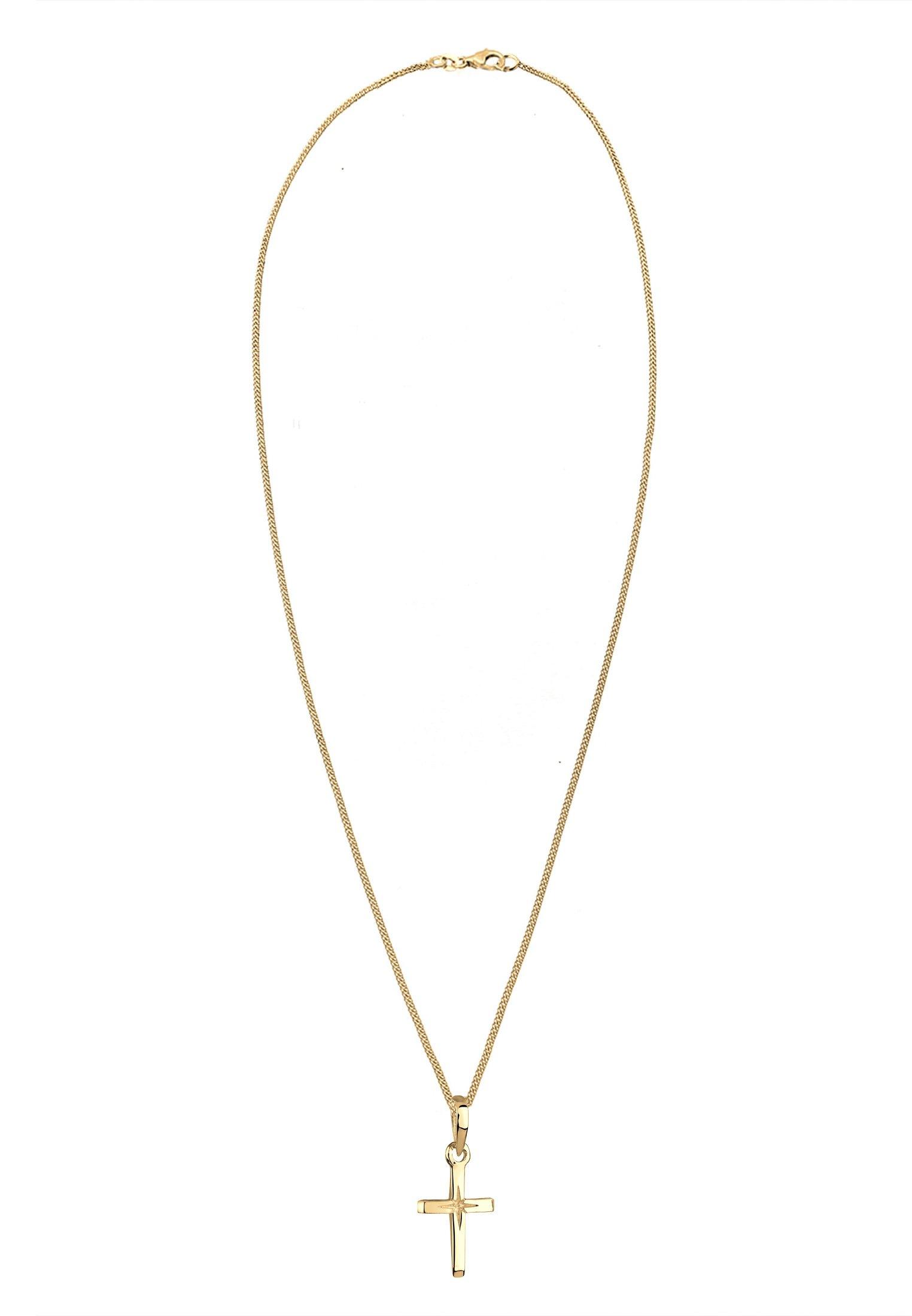 Elli  Halskette Kreuz Anhänger Sterngravur 