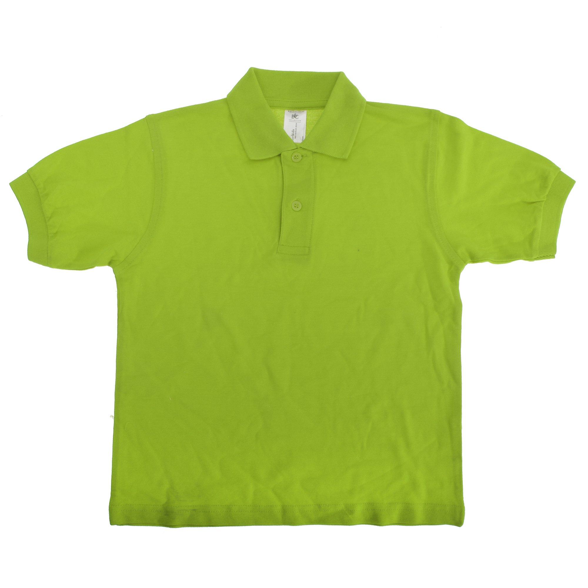 Image of B&c Safran Polo Shirt Mädchen Limettengrün 12-14A