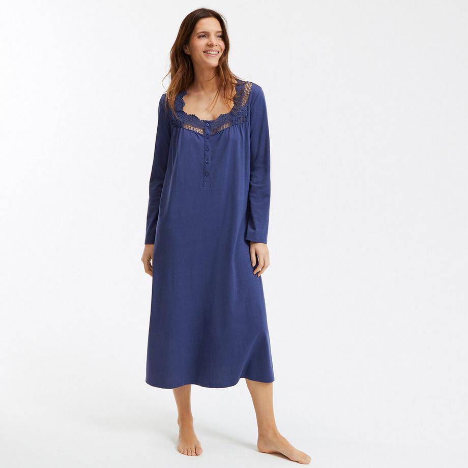La Redoute Collections Chemise de Nuit Coton et Dentelle  