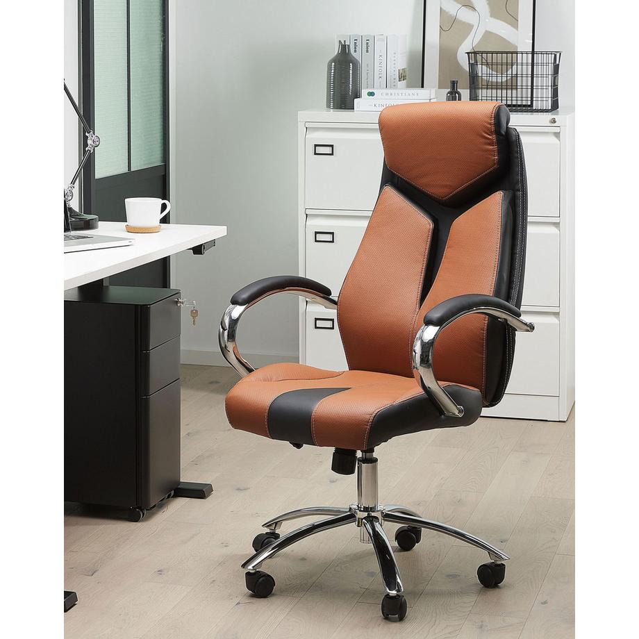 Beliani Chaise de bureau en Tissu Industriel FORMULA  