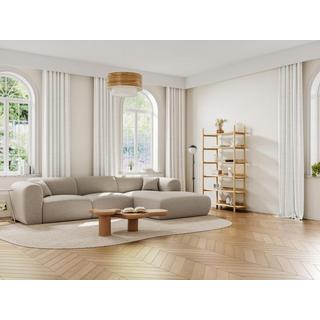 Maison Céphy Großes Ecksofa - Ecke rechts - melierter Stoff - Beige - POGNI von Maison Céphy  