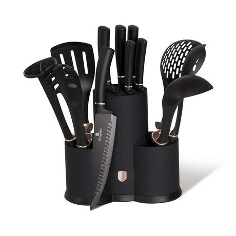 Berlinger Couteaux et ustensiles de cuisine 12 pièces Black Rose Collection  