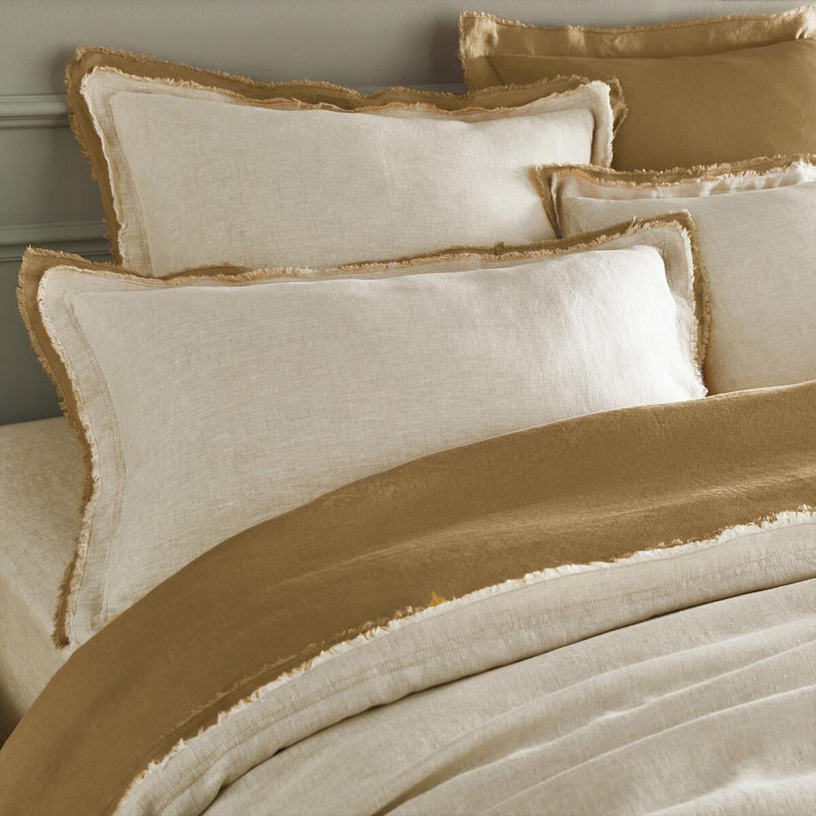 AM.PM Alhanasia Housse de couette lin lavé double frange  