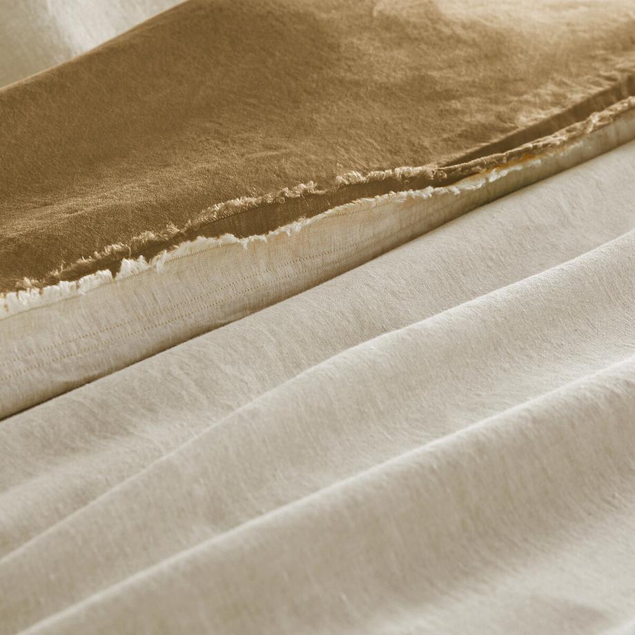 AM.PM Alhanasia Housse de couette lin lavé double frange  