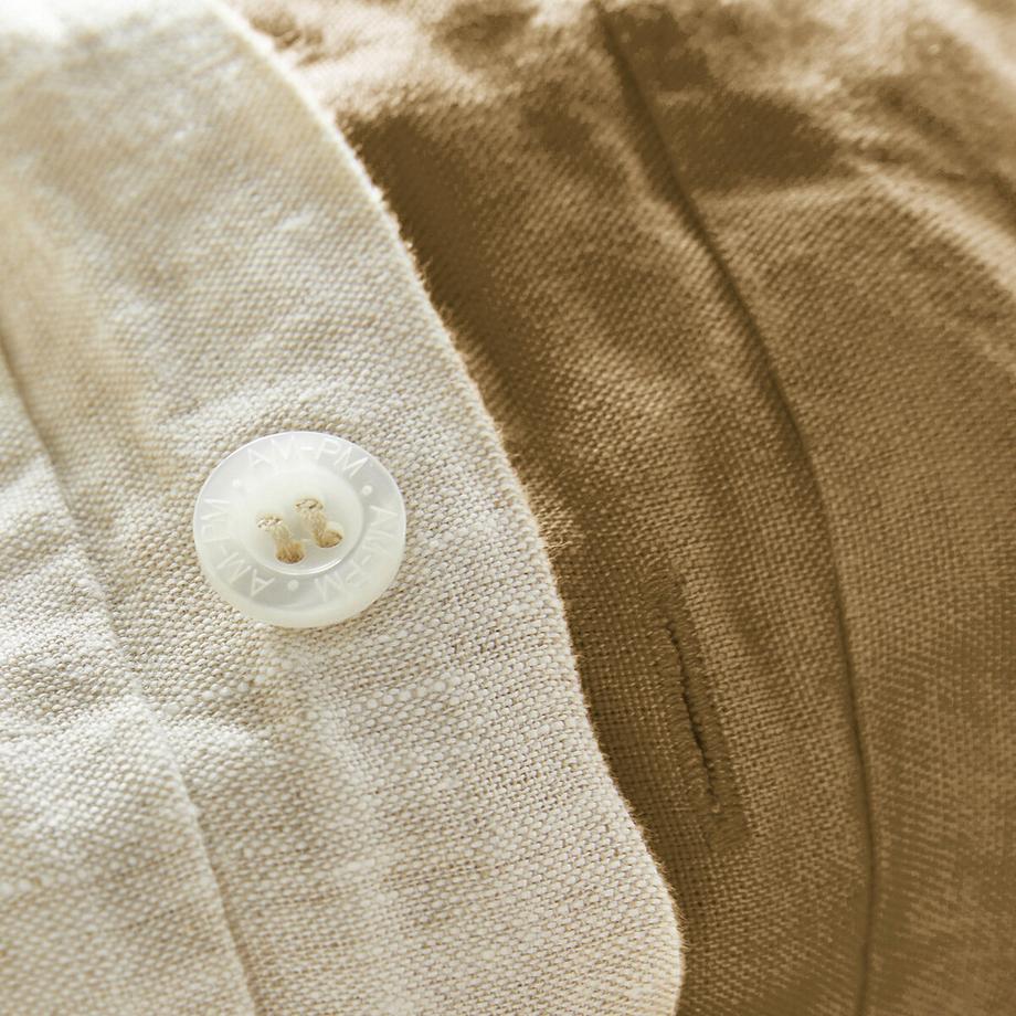 AM.PM Alhanasia Housse de couette lin lavé double frange  