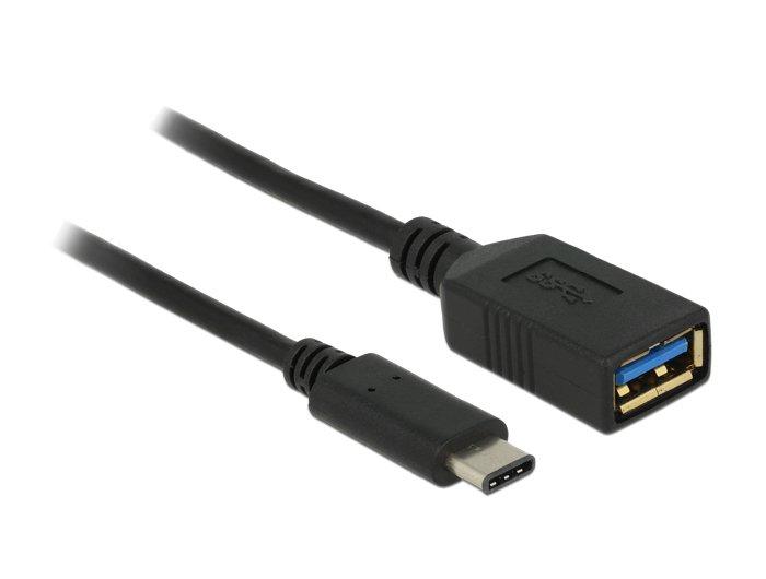 Image of 0.15m USB 3.1 USB Kabel 0,15 m USB 3.2 Gen 2 (3.1 Gen 2) USB C USB A Schwarz