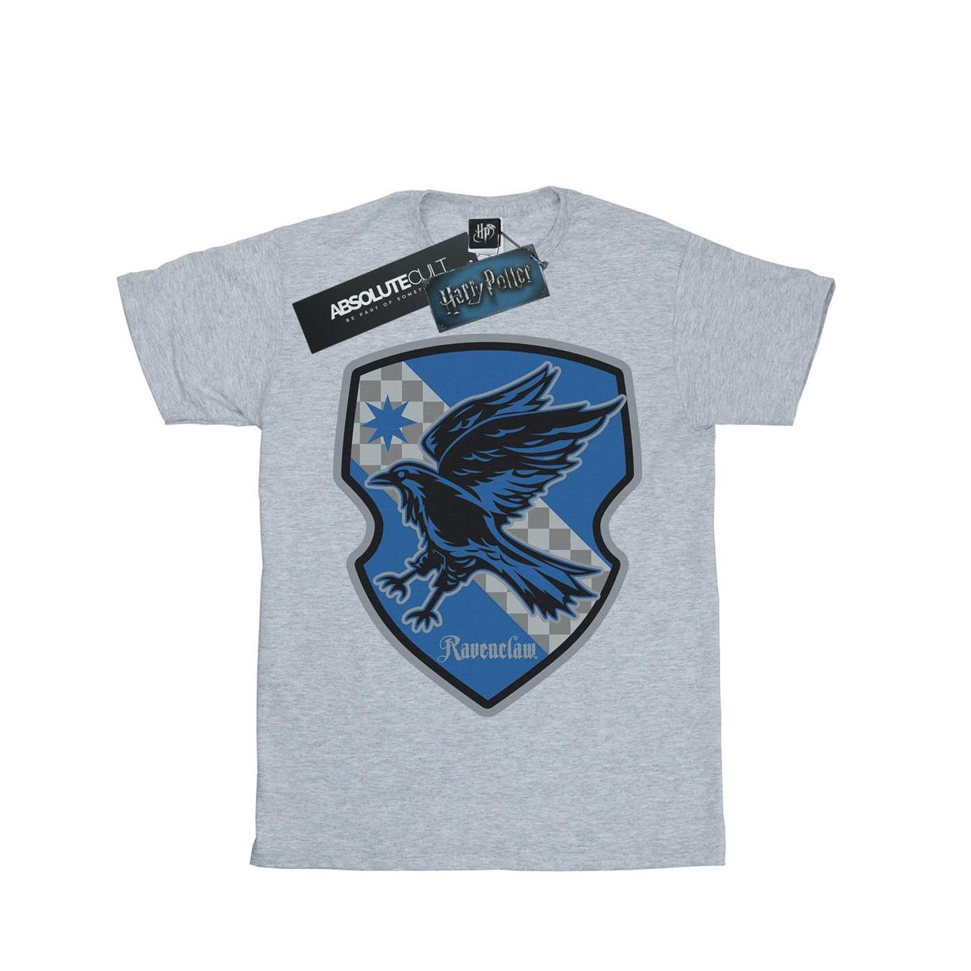 Image of Ravenclaw Crest Flat Tshirt Damen Grau XXL