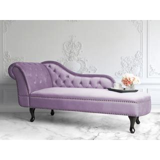 Beliani Chaise longue versione sinistra en Velluto Glamour NIMES  