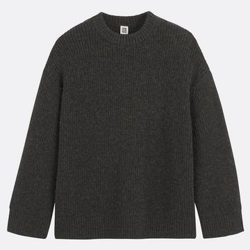 Pullover mit Rundhalsausschnitt aus flauschigem Grobstrick