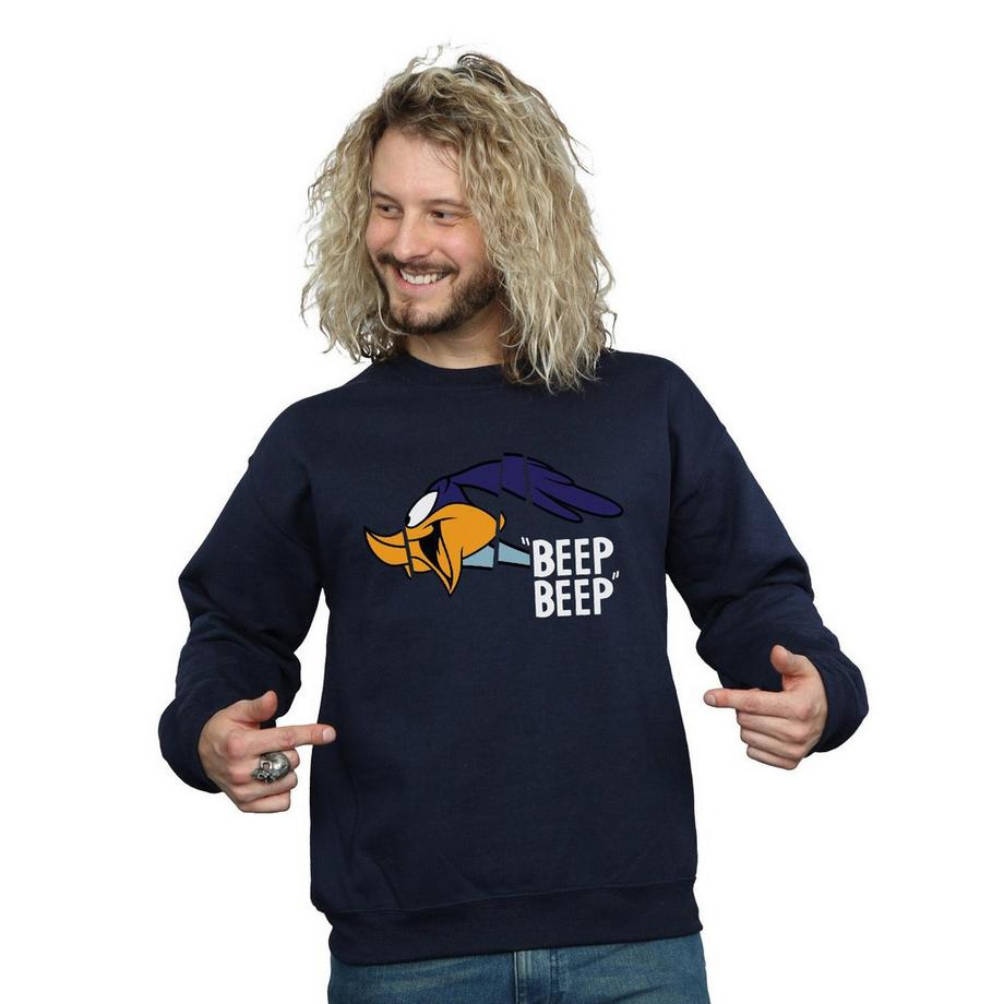 LOONEY TUNES Beep Beep Road Runner Grafikdruck Sweatshirt  