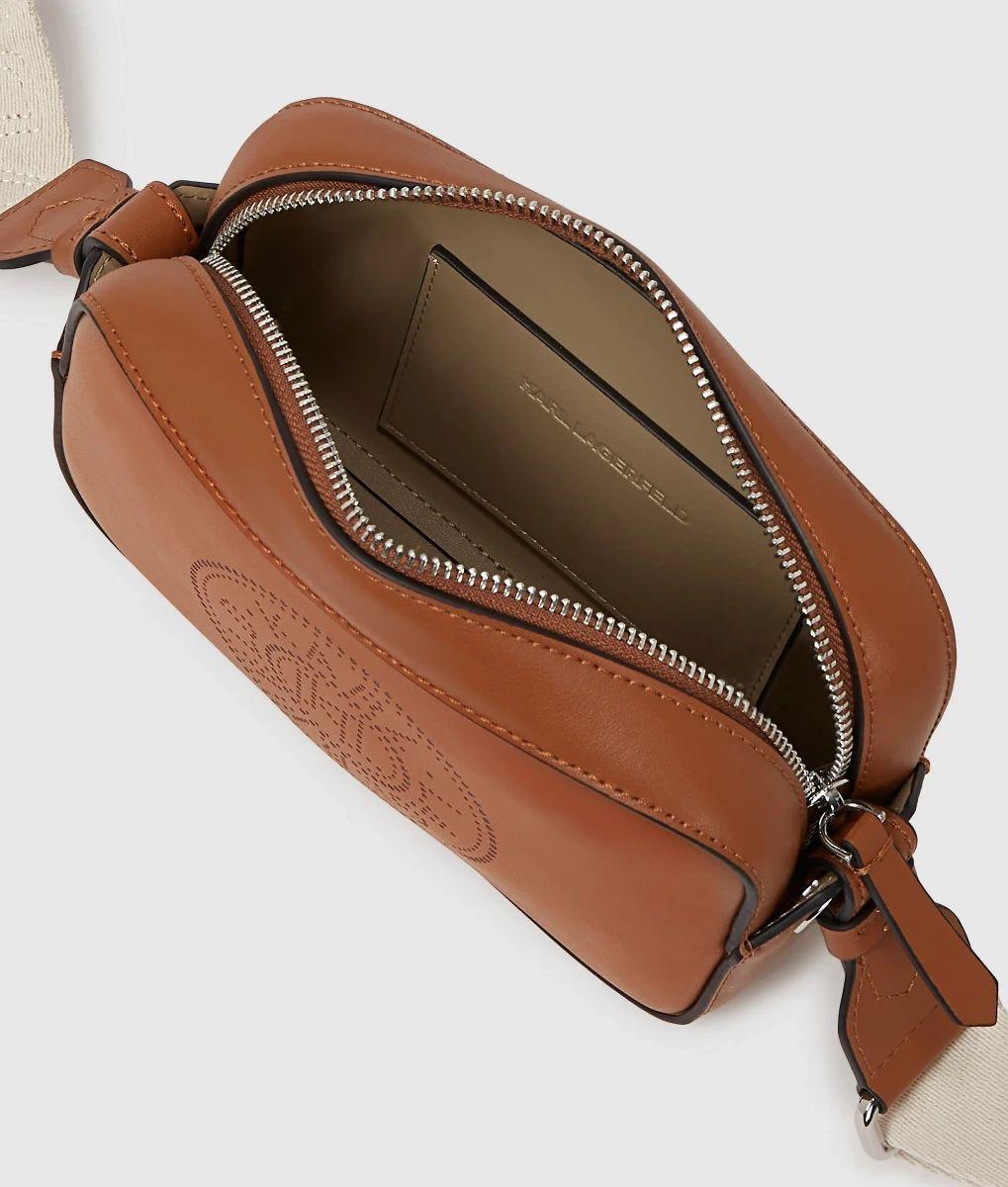 KARL LAGERFELD Circle Slim Perforated Camera Bag  