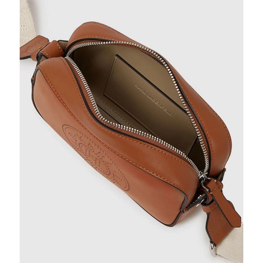 KARL LAGERFELD Circle Slim Perforated Camera Bag  