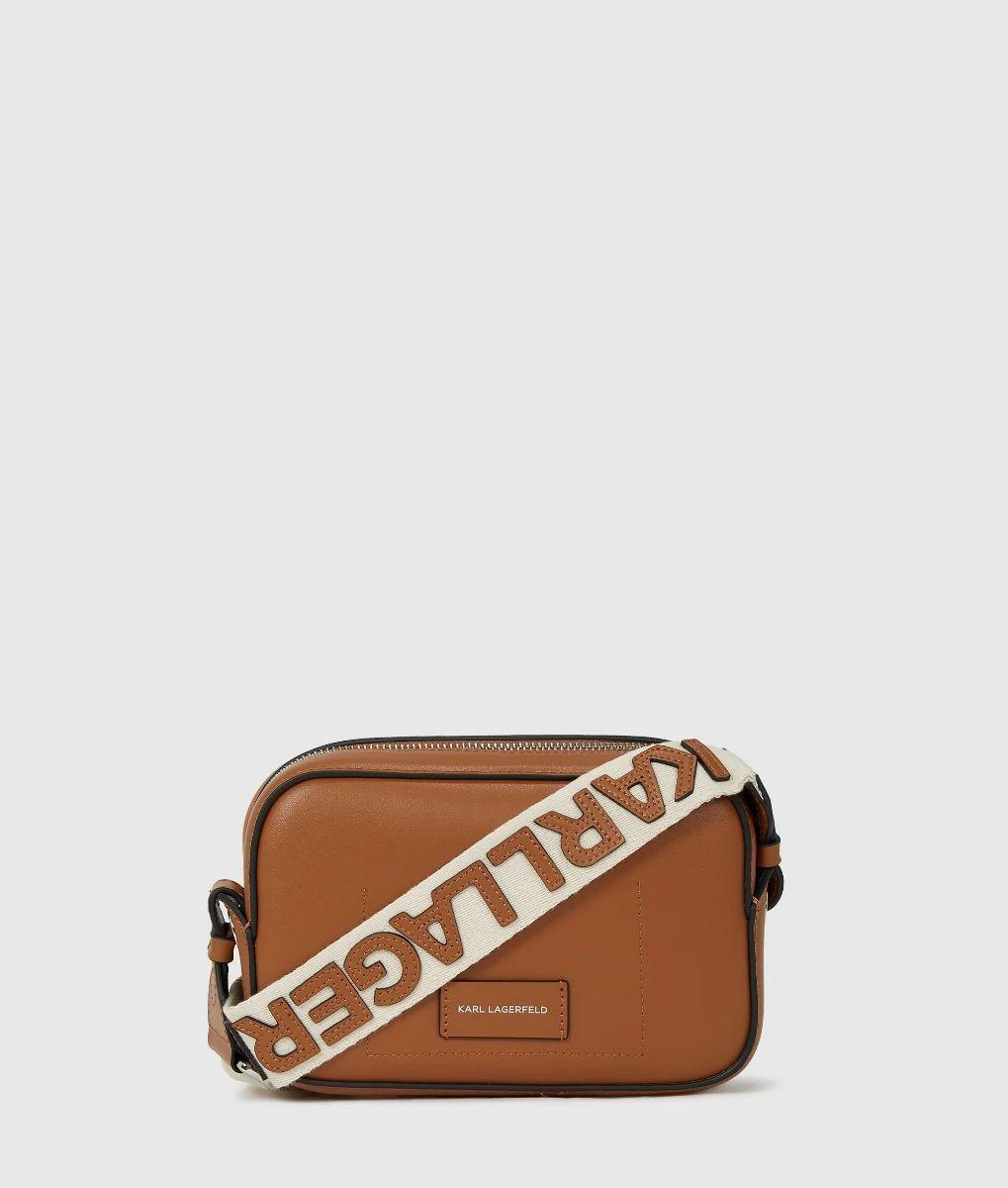 KARL LAGERFELD Circle Slim Perforated Camera Bag  