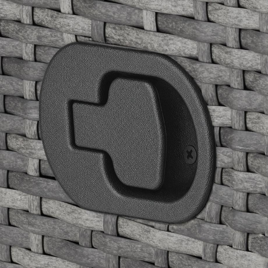 Tectake Fauteuil en rotin et aluminium Pacentro dossier et repose-pieds réglables  