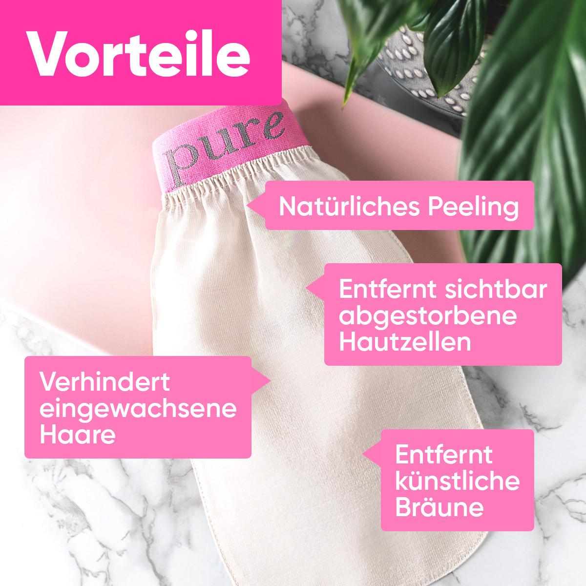 âme pure  So Silky Mitt™️ | 100% Reine Seide- Peelinghandschuh für Körper 