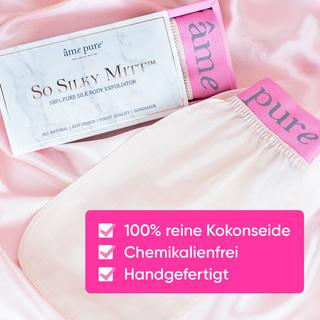 âme pure  So Silky Mitt™️ | 100% Pure Soie- Gant exfoliant pour le corps 