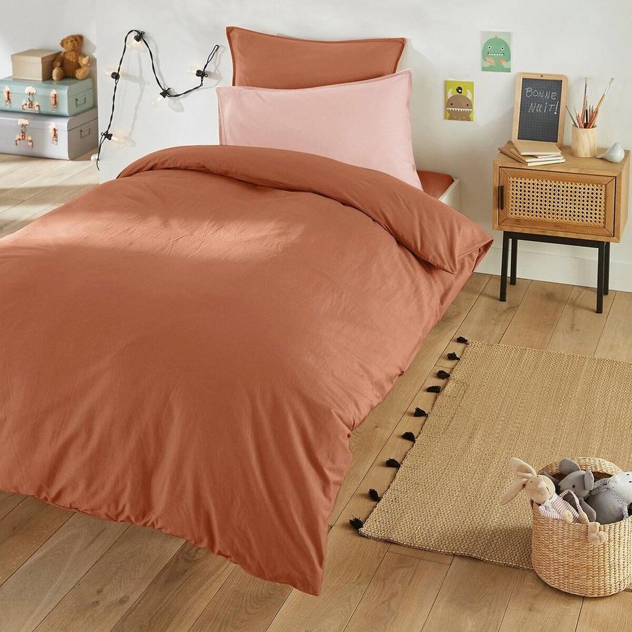 Housse de couette enfant en coton lavé