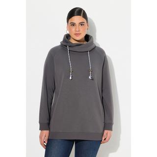 Ulla Popken  Sweatshirt, weiter Stehkragen, Taschen, Raglan-Langarm 