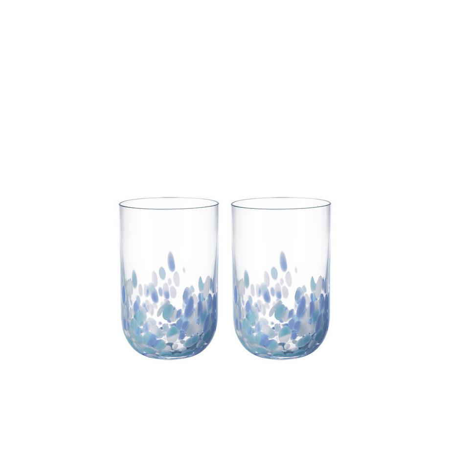 Longdrink-Glas, 2 Stück Like Confetti Aqua