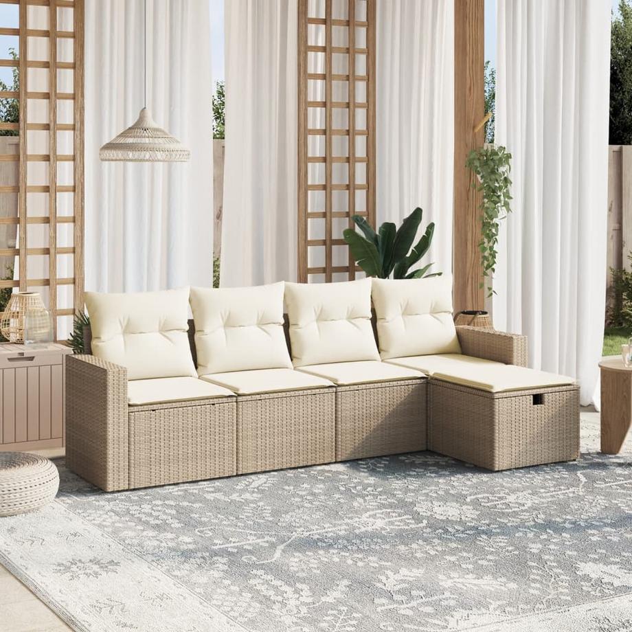 VidaXL set divano da giardino Polirattan  