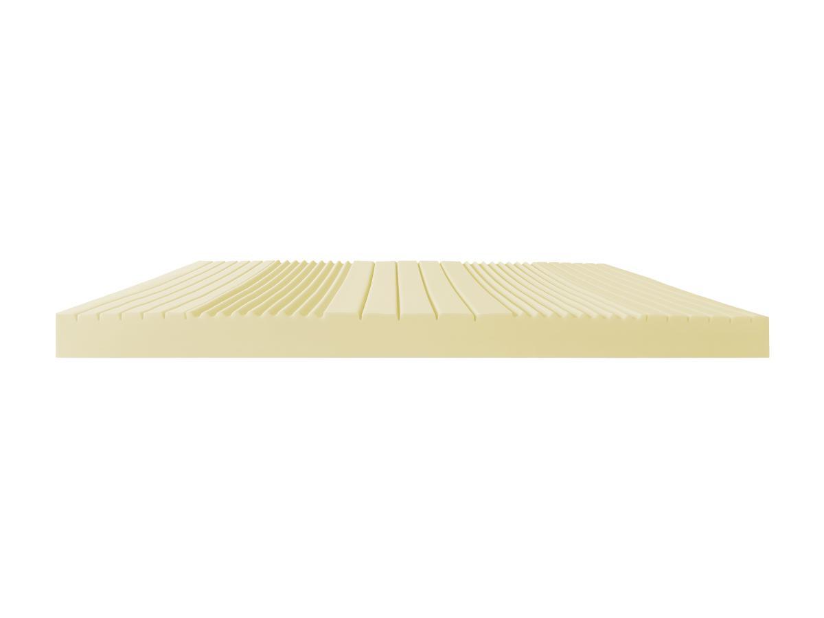 Vente-unique Ensemble 140 x 190 cm sommier coffre blanc + matelas mousse 7 zones ép.12cm - STELO de MORGENGOLD  