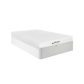 Vente-unique Ensemble 140 x 190 cm sommier coffre blanc + matelas mousse 7 zones ép.12cm - STELO de MORGENGOLD  