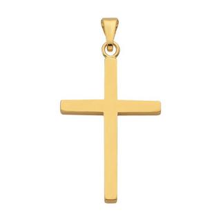 MUAU Schmuck  Pendentif croix en or jaune 750, 29x16mm 