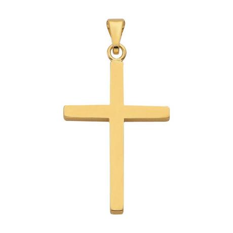 MUAU Schmuck  Pendentif croix en or jaune 750, 29x16mm 