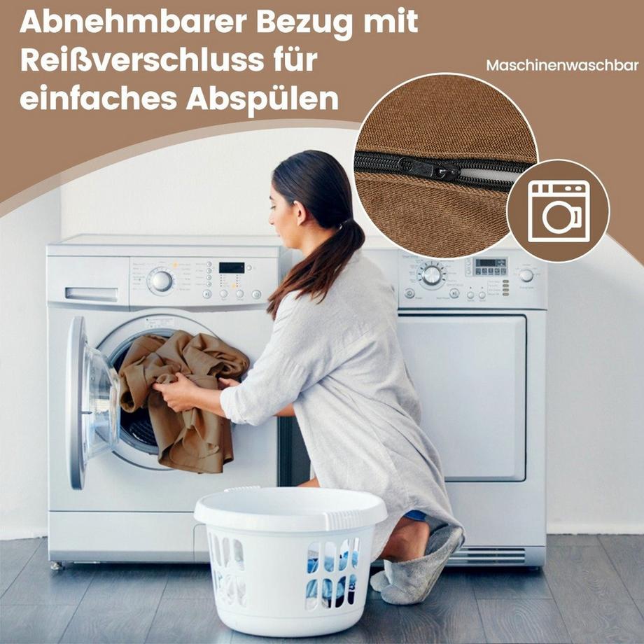 Northix 3 in 1 Klappbares Schlafsofa mit waschbarem Bezug und extra dickem Schaumstoff  