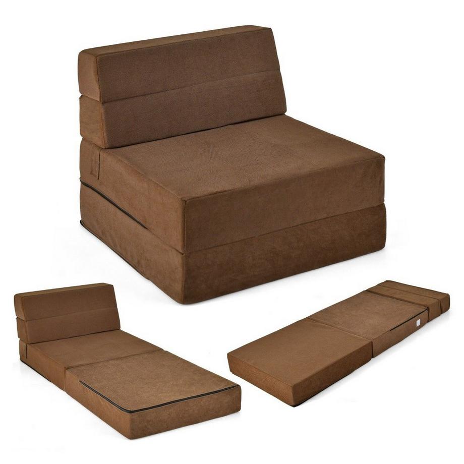 3 in 1 Klappbares Schlafsofa mit waschbarem Bezug und extra dickem Schaumstoff