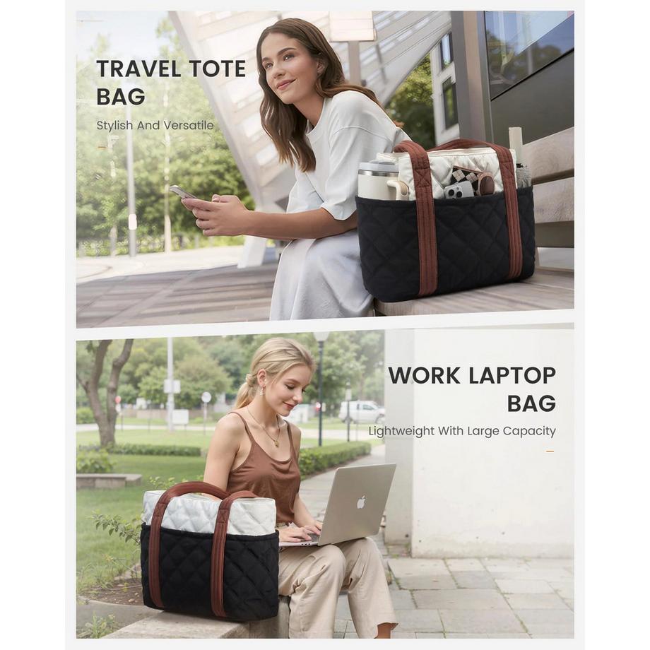 Only-bags.store Sac cabas matelassé avec pochette amovible  