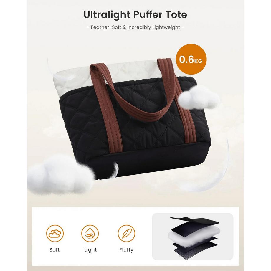 Only-bags.store Sac cabas matelassé avec pochette amovible  