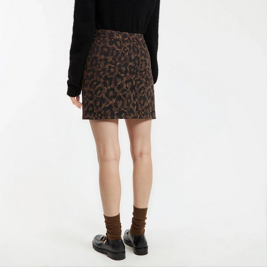 La Redoute Collections Jupe Droite Courte Imprimé Léopard  