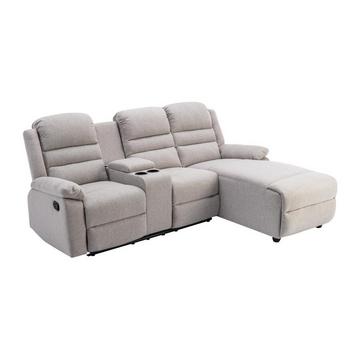 Ecksofa Relaxsofa - Ecke Rechts - Stoff - Beige - MACEDONIA