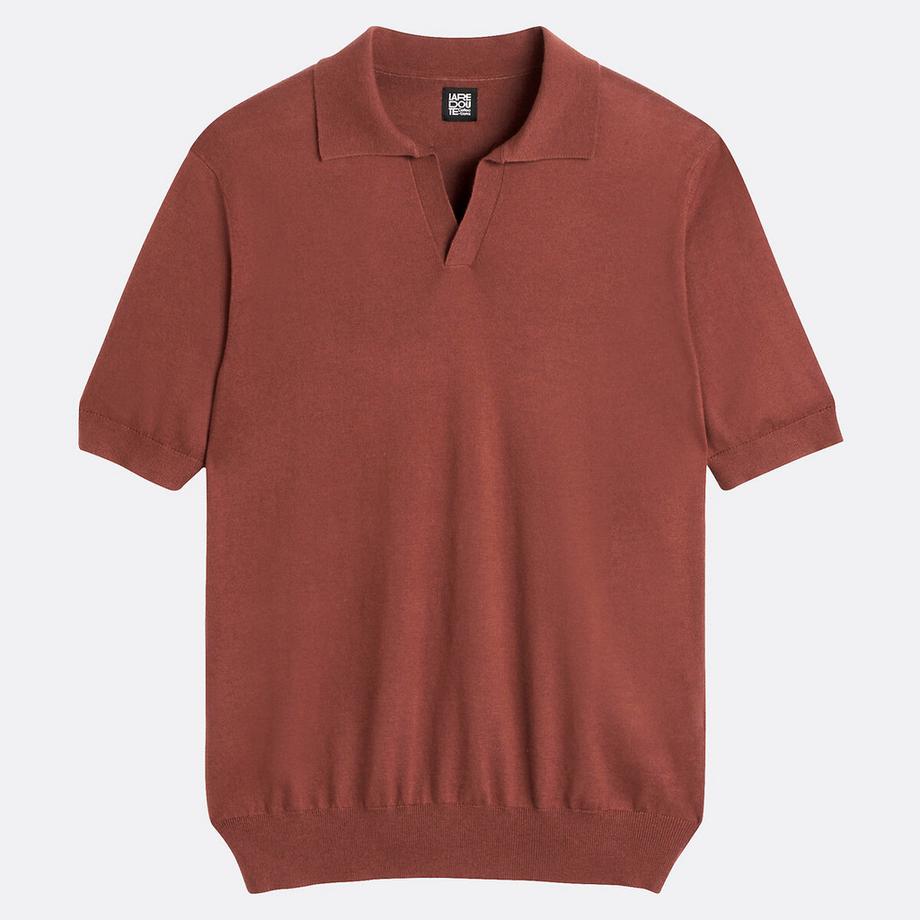 La Redoute Collections Kurzärmeliges V-Ausschnitt Poloshirt  