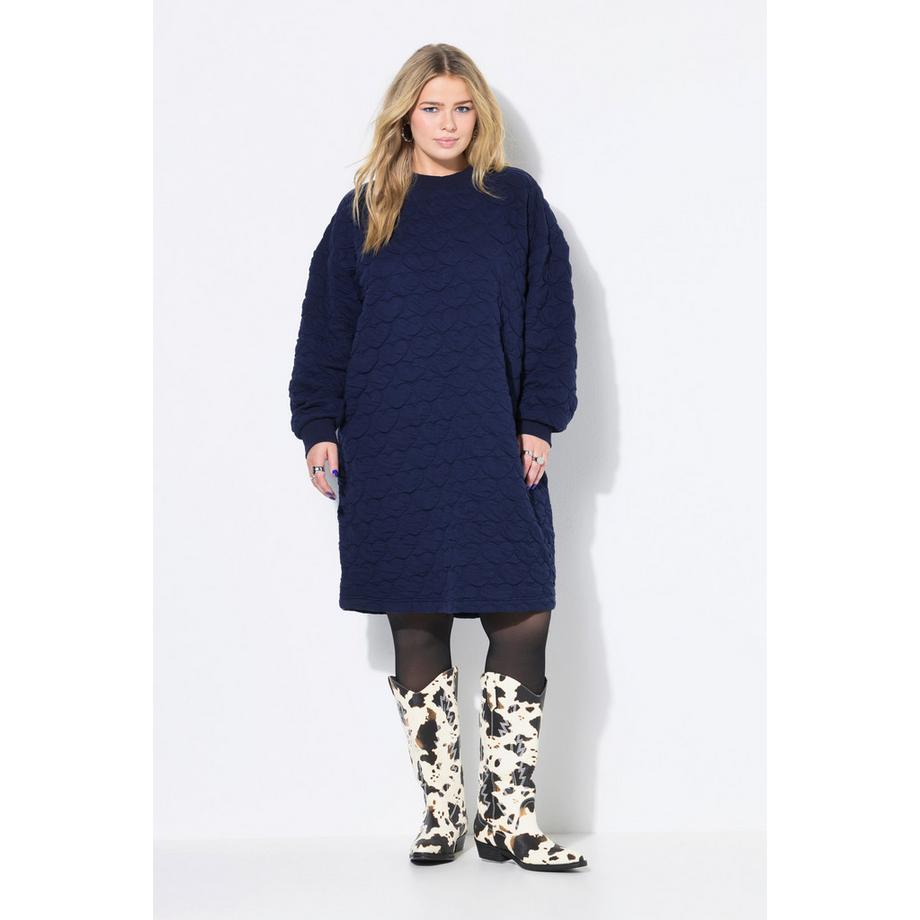 Studio Untold Abito mini in felpa oversize trapuntato a cuori  