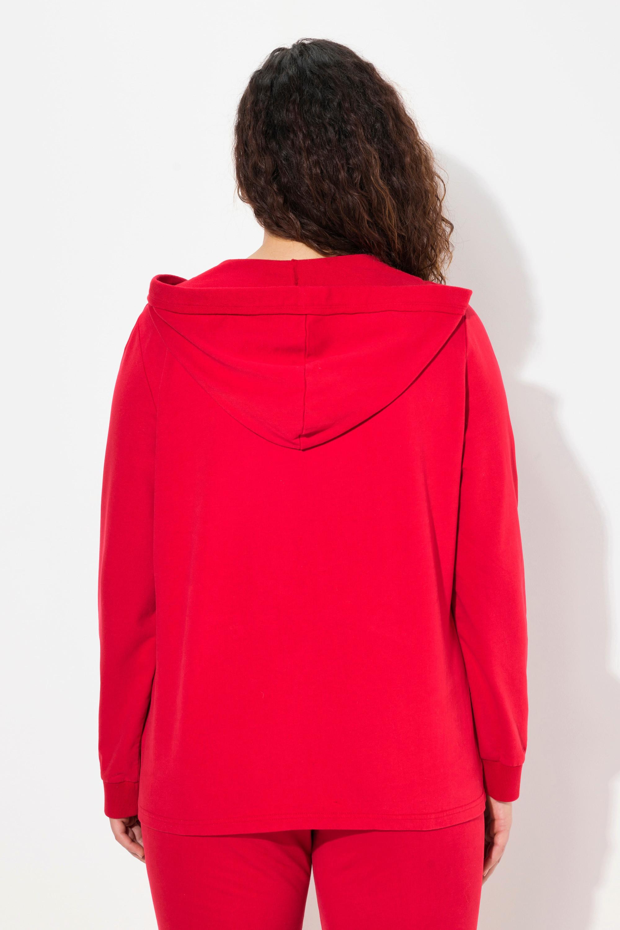 Ulla Popken  Sweat-shirt à capuche, manches longues et encolure en V 