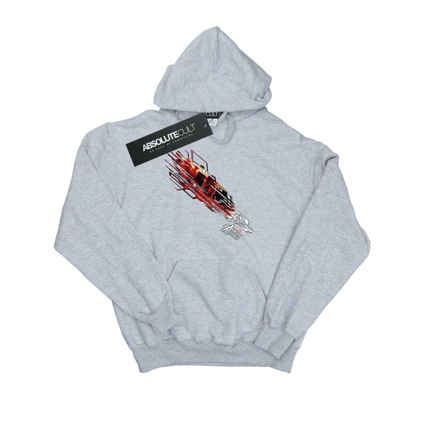 Image of Avengers Iron Man Shooting Burst Kapuzenpullover Unisex Grau 116