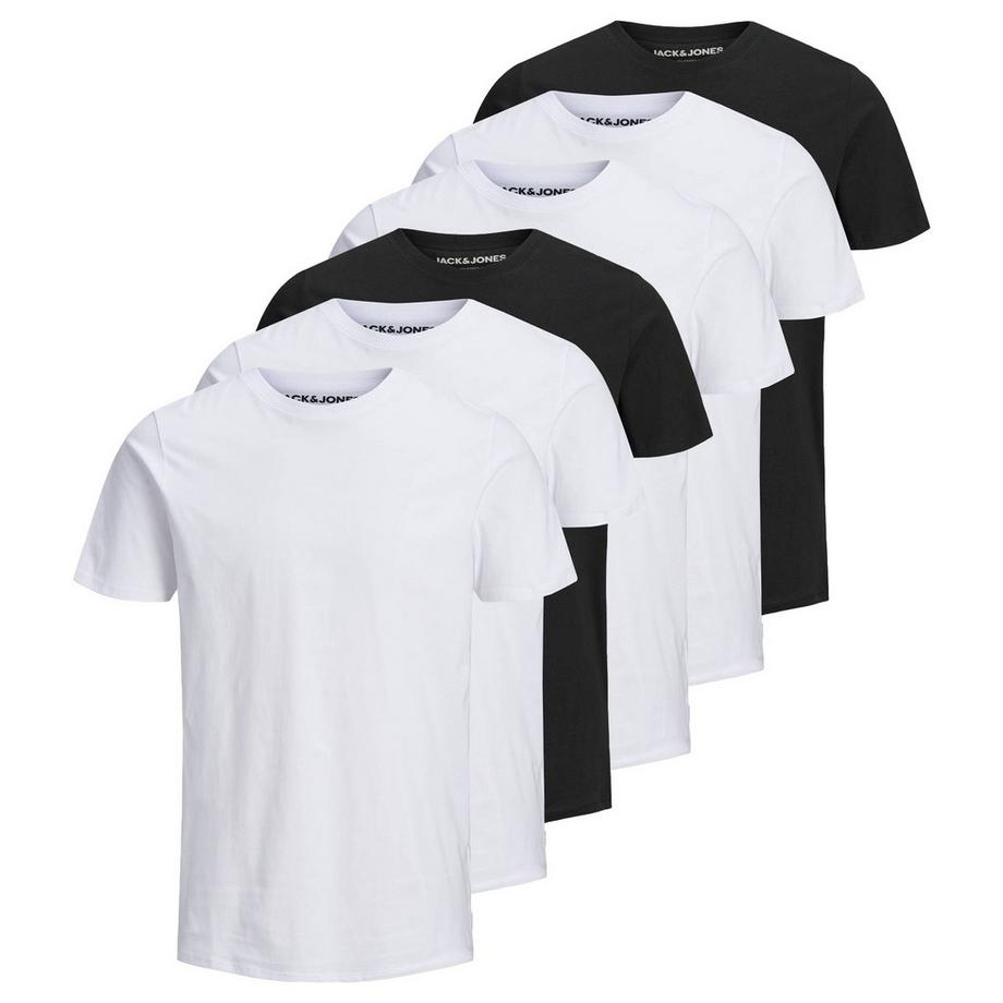 T-Shirt  6er Pack Bequem sitzend-JJEORGANIC BASIC TEE O-NECK 3PK
