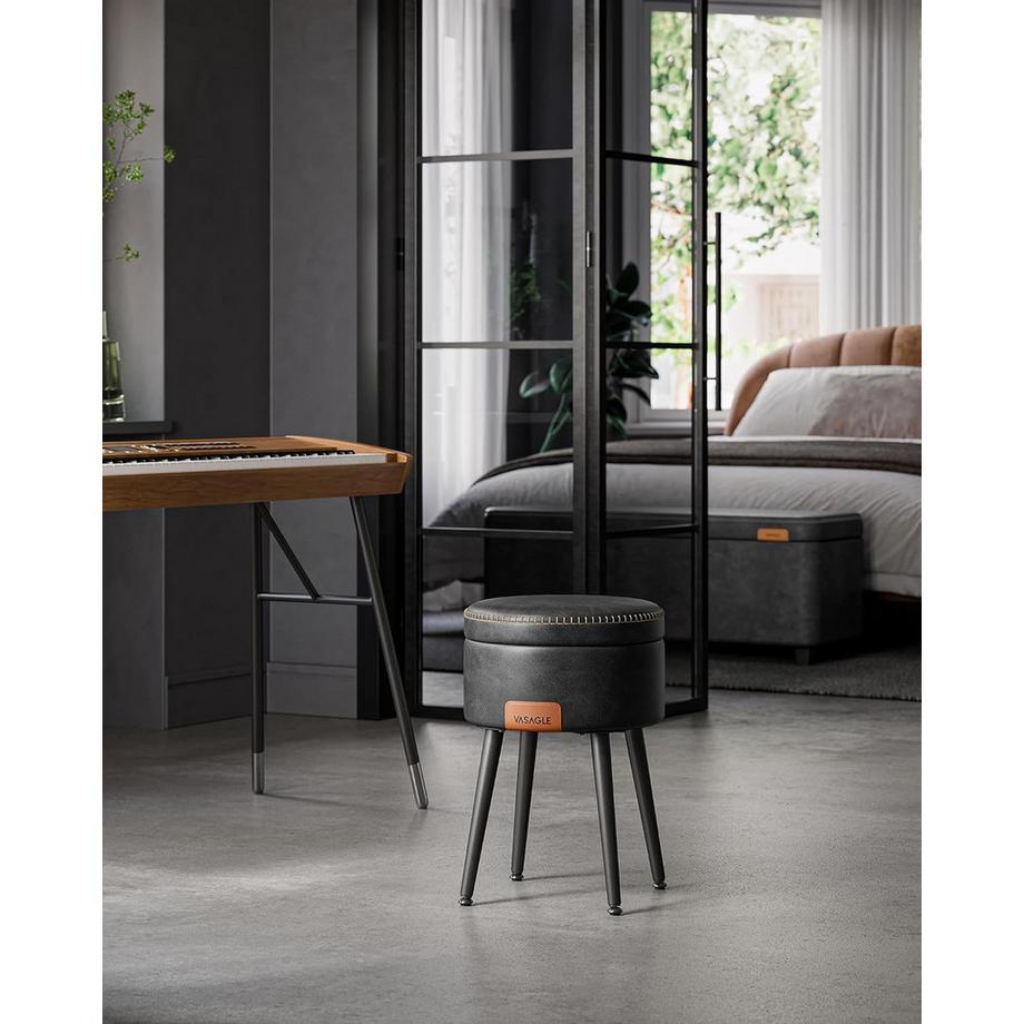 Pricenet  Schicker Aufbewahrungs-Ottomane: Fußstütze, Beistelltisch und 2,5-Gallonen-Aufbewahrung 