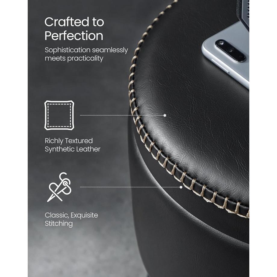 Pricenet  Schicker Aufbewahrungs-Ottomane: Fußstütze, Beistelltisch und 2,5-Gallonen-Aufbewahrung 