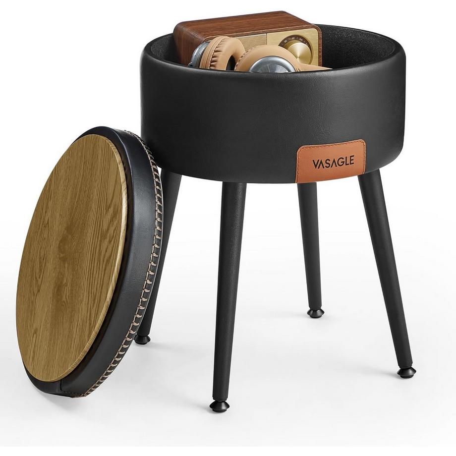 Pricenet  Schicker Aufbewahrungs-Ottomane: Fußstütze, Beistelltisch und 2,5-Gallonen-Aufbewahrung 