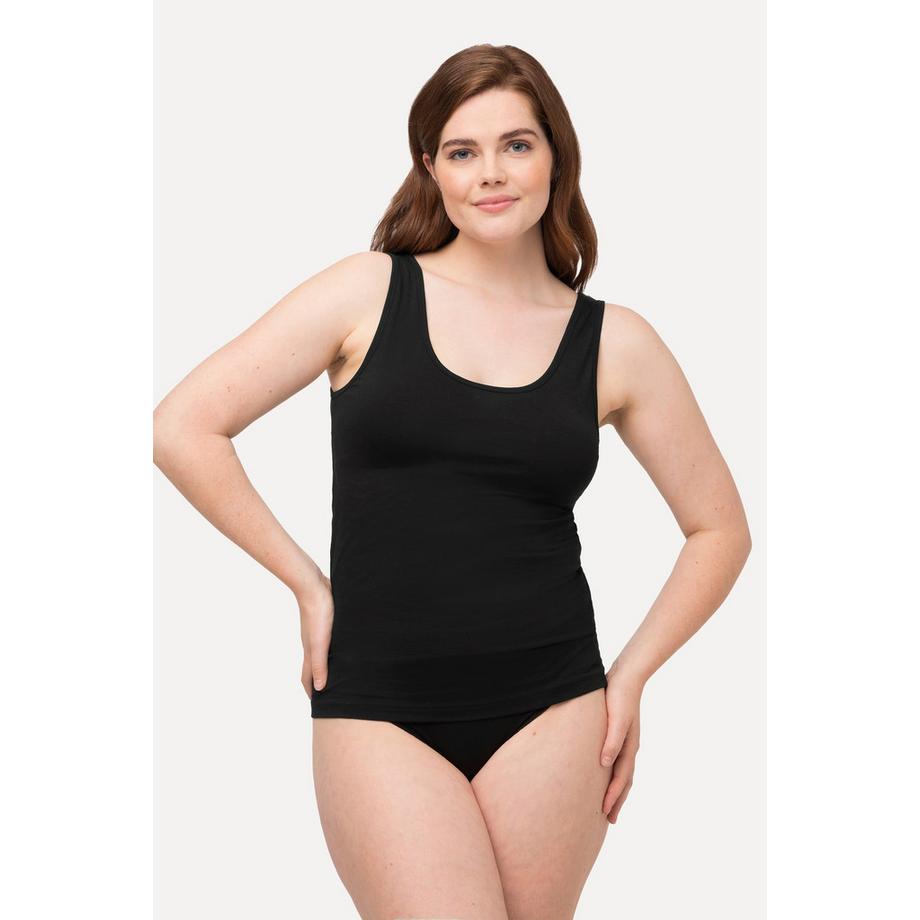 Ulla Popken Canottiera taglio aderente cotone biologico spalline larghe  