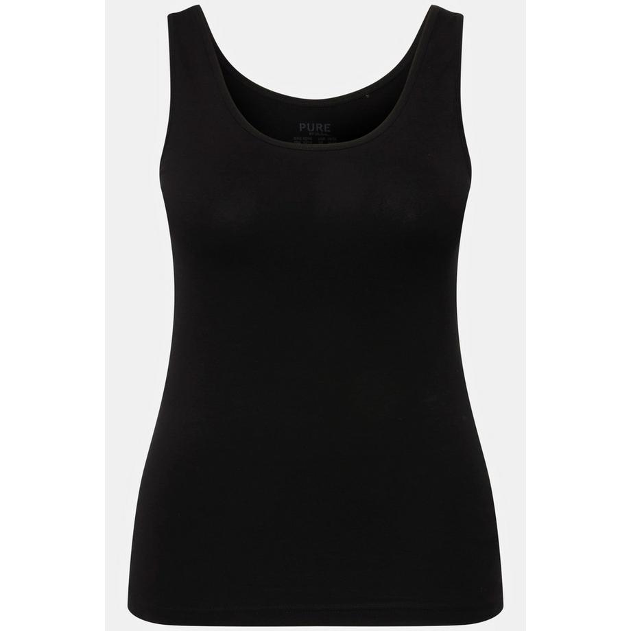 Ulla Popken Canottiera taglio aderente cotone biologico spalline larghe  