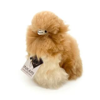 Inkari  Alpaka Kuscheltier Mini (15 cm) - Fluff Monster - Sandstone 