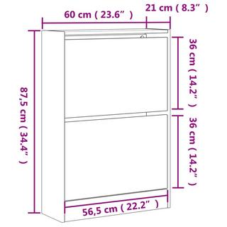 VidaXL scarpiera Legno multistrato  