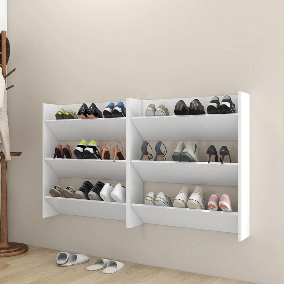 VidaXL Armoire à chaussures murale bois d'ingénierie  