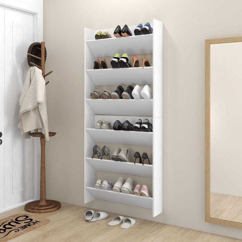 VidaXL Armoire à chaussures murale bois d'ingénierie  