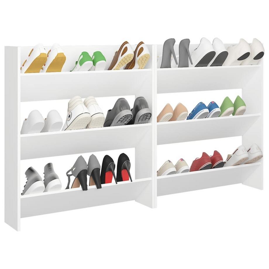 VidaXL Armoire à chaussures murale bois d'ingénierie  