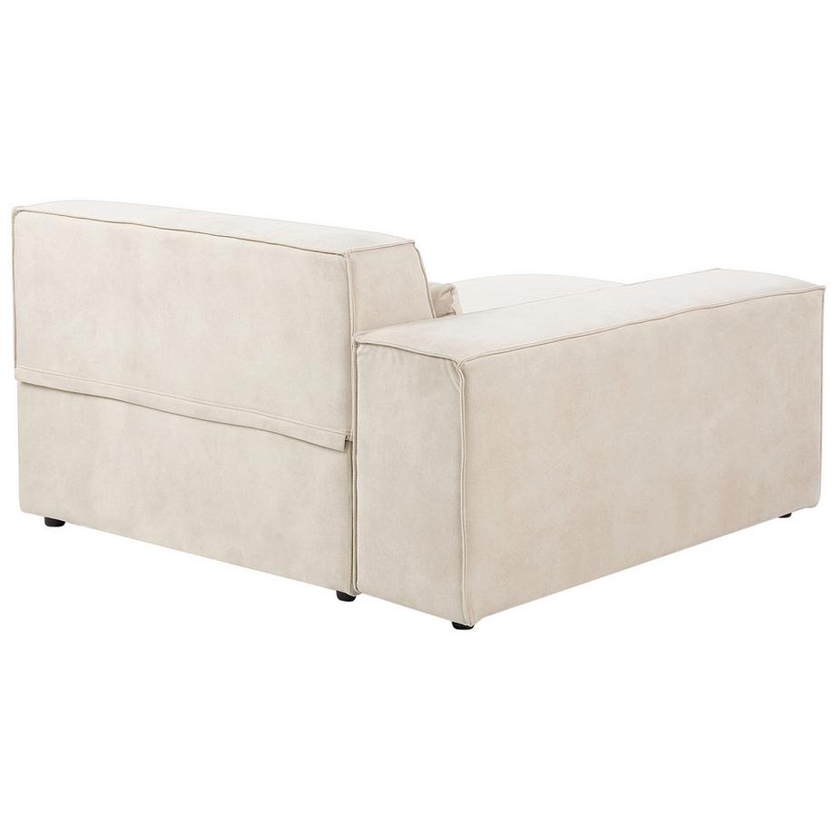 Beliani Chaise longue côté droit en Velours  HELLNAR  
